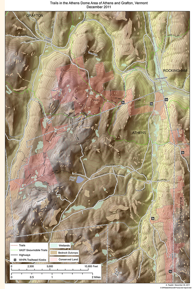 Trails in the Athens Dome Area / WHPA Parking Area